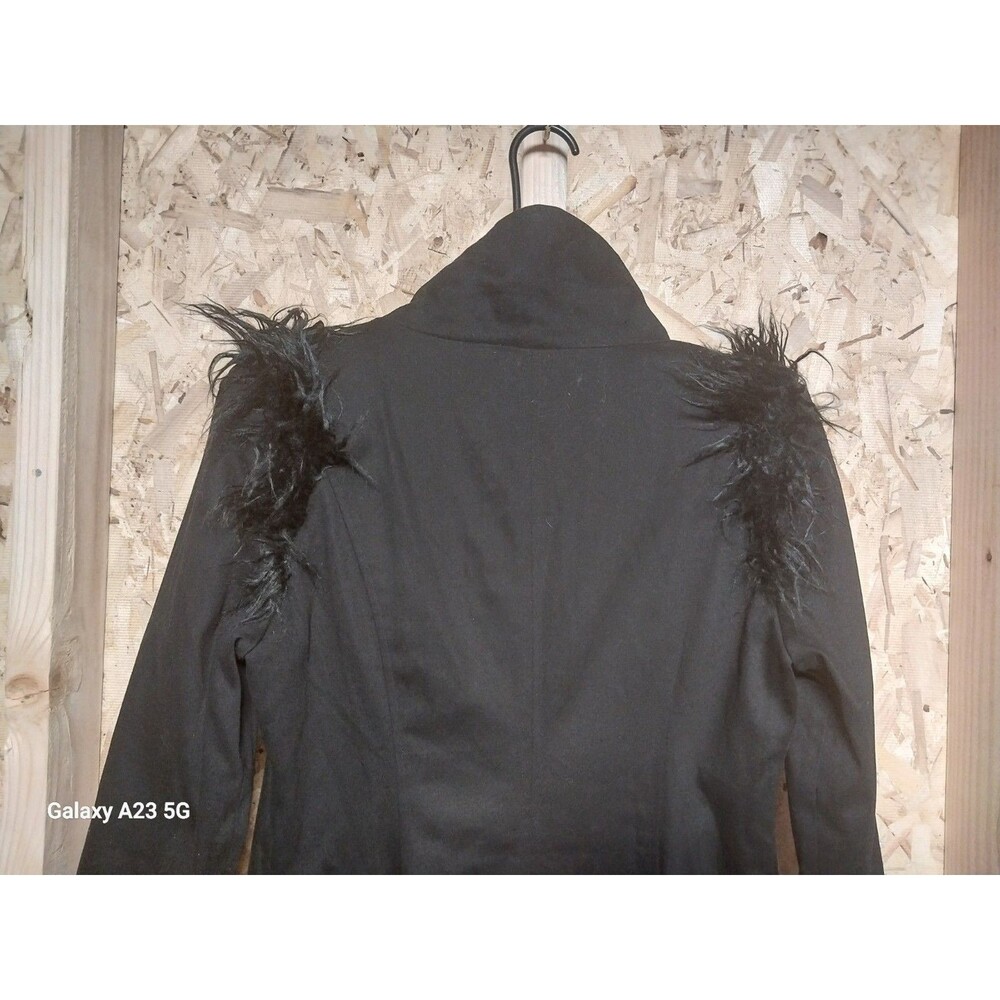 Punk Rave Large Long Black Jacket Gothic Punk - Picture 8 of 11